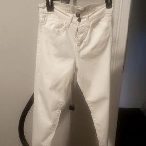 White/cream straight leg jeans